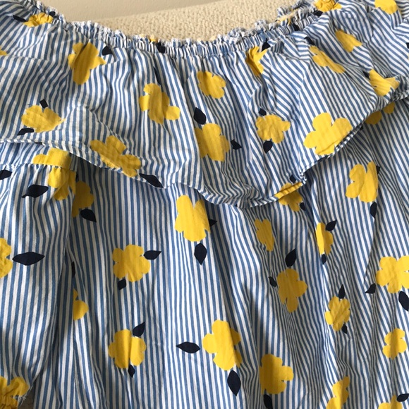 Crown & Ivy blue striped floral dress - Picture 3 of 4